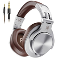 Imagem da oferta OneOdio Fone de Ouvido DJ A71 Fusion Silver/BrownFalante 40 mm Neodimio Conexão P2 ou P10 Com Microfone Cabo Destacáve