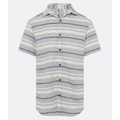 Imagem da oferta Camisa Regular em Viscose com Estampa Listrada