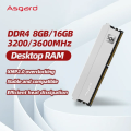 Imagem da oferta Asgard ddr4 memória ram ddr4 8gb 16GBx2 32GB 3200MHz 3600MHZ ram ddr4 Feryr Series dissipador de calor