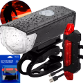 Imagem da oferta Kit Lanterna E Farol Monster Bike Luz C/Led Ultra Forte 3 Modos