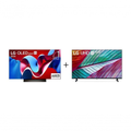 Imagem da oferta Combo Smart TV LG OLED Evo 4K C4 77'' 2024 + Smart TV LG UHD UR7800 43" 4K 2023