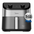 Imagem da oferta Fritadeira Air Fryer 5,5l Widemax Com Interior De Alumínio 1900w Midea