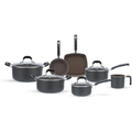 Imagem da oferta Brinox - Jogo de Panelas Antiaderente Ceramic Life 7 Peças Fine - Cinza