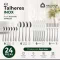 Imagem da oferta Faqueiro Inox 24 Peças Essenciale Haushop Jogo De Talheres