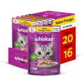 Imagem da oferta Pack Ração Úmida Whiskas Sachê Frango ao Molho para Gatos Adultos - Leve 20 Pague 16