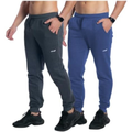 Imagem da oferta Kit 2 Calça Moletom Masculino Jogger Flanelada Com Bolso (BR Alfa M Regular Regular Marinho/Chumbo)