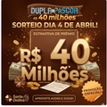 Imagem da oferta AUMENTOU: Dupla de Páscoa em R$40 Milhões + 5% OFF com cupom Promobit