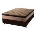Imagem da oferta Cama Box Casal Colchão Espuma D33 Pillow Top Van Gogh 138x188x67cm Marrom Hellen - Suporta até 120kg por Pessoa