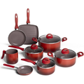 Imagem da oferta Conjunto de panelas Cer Life Smart Plus 8 peças vermelho Brinox