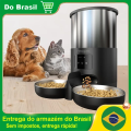 Imagem da oferta Newpet Comedouro para animais de estimação de 5 litros com microfone Comedouro automático para gatos Dispensador inte