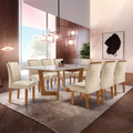 Imagem da oferta Conjunto Sala De Jantar Nápoles Tampo Vidro/MDF com 8 Cadeiras Luísa Smart Plus