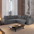 Imagem da oferta Sofá de Canto 5 Lugares com Retrátil Qatar Suede Cinza Selmer Estofados