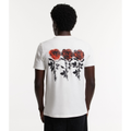 Imagem da oferta Camiseta Regular em Meia Malha com Estampa de Lettering e Rosas