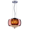 Imagem da oferta Lustre Para Sala de Jantar Pendente Plafon em Vidro e Cristal Attractive Cobre 28cm G9 Lustre Design Moderno Sala Quarto