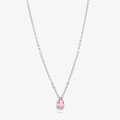 Imagem da oferta Colar Gota com Quartzo Rosa e Safira em Prata 925