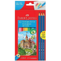 Imagem da oferta Lápis De Cor Longo Faber-Castell + 3 Ecolápis Grafite - 12 Cores