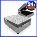 Imagem da oferta Cama Box Baú Casal Suede + Colchão De Espuma D33 - SerenePrime - 138cm Cinza