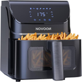 Imagem da oferta Fritadeira Elétrica Digital Novoon 4,5L 1400W 3 em 1 - Frita sem Óleo Assa e Reaquece Air Fryer 45 Litros Silenciosa P