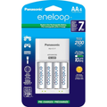 Imagem da oferta Panasonic K-KJ17MCA4BA Pacote de carregador de bateria individual avançado com 4 pilhas AA Eneloop recarregáveis de 21