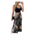 Imagem da oferta Conjunto Cropped Saia Longa Feminino Blogueira Moda Verão