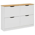 Imagem da oferta IDIMEX Sapateira Basculantes Madeira 24 Pares Basil (Mel Branco)