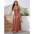 Imagem da oferta SHEIN Lady Vestido Listrado para Festa de Natal e Feriados