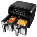 Imagem da oferta Fritadeira Elétrica Sem Óleo Air Fryer Mondial AFD-01-BI 8L Digital com Cesto Duplo Preta/Inox