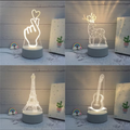Imagem da oferta Luminária de Mesa de LED 3D Criativa / Luz Noturna Decorativa