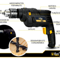 Imagem da oferta Furadeira De Impacto 38 Pol 550w Profissional Cor Preto