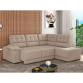 Imagem da oferta Sofá de Canto 5 Lugares Besthouse Firenze Retrátil/Reclinável 246/210 cm de Largura e Revestido em Suede Veludo - Cap