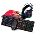 Imagem da oferta Kit Gamer Neologic 4x1 Infinity Play Teclado Rainbow + Mouse 2200 DPI+ Headset 50mm + Mousepad