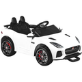 Imagem da oferta Carro Elétrico Infantil Jaguar Branco Bandeirante - 12V com Controle Remoto 2 Marchas - Mini Veículos