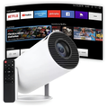 Imagem da oferta Projetor Smart Portátil Full Hd 4k Bluetooth Wifi Cor Branco Android 11.0 5g TV Cinema em Casa Imagem Nítida Compatív