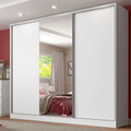 Imagem da oferta Compre online guarda-roupa casal branco com espelho |  -  | Loja de Móveis para Cozinha Quarto e mais