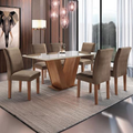 Imagem da oferta Conjunto Sala de Jantar Mesa Tampo de Vidro 6 Cadeiras Espanha Yescasa