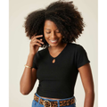 Imagem da oferta Blusa Feminina Cotton Manga Curta Marisa