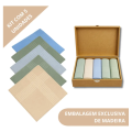 Imagem da oferta Lenços Tecido Masculino 39x39 Liso Presente + Embalagem Luxo