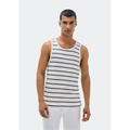 Imagem da oferta Regata Masculina Listrada Em Ribana - Branco