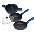 Imagem da oferta Panelas Ichef Ultra Sauté Grand Day by Day Family Size 24cm com Tampa de Vidro Azul