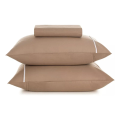 Imagem da oferta Jogo Cama Queen 160 Fios 100% Algodão Soft Noah Marrom Karsten