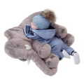Imagem da oferta Almofada Elefante Pelúcia 60 Cm Travesseiro Bebê Brinquedo