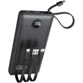 Imagem da oferta I2GO Carregador Portátil (Power Bank) 10000mAh 4 em 1 Com Cabos Acoplados (Micro USB USB-C Lightning e USB-A) Preto i2G