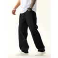 Imagem da oferta Calça Jeans Preta Masculina Larga Perna Reta Estilo Balão Bag Tipo Trapper