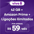 Imagem da oferta Só R$ 59mês: Vivo 42GB + Prime + Ilimitado