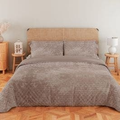 Imagem da oferta Kit Colcha Casal Cobre Leito 3 Peças Ultrasonic Aveludado com Porta Travesseiros Dupla Face 220x240cm - BF Colchões