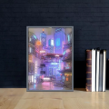 Imagem da oferta Quadro Decorativo LED Iluminado Cidade de Anime USB