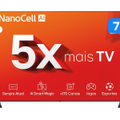 Imagem da oferta Smart TV 75" 4K NanoCell LG 75NANO80TSA WebOS 24 Processador 5 Ger7 Wi-Fi Bluetooth com Alexa 3 HDMI 2 USB