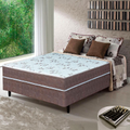 Imagem da oferta Cama Box Conjugada Casal Umaflex New Florença com Molas Ensacadas 55x138x188cm - Marrom e Bege - Marrom e Bege