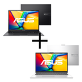 Imagem da oferta Kit Notebooks Asus Vivobook 16X I5-12500H 8GB SSD 512GB W11 K3605ZF-N1420W + Vivobook Go 15 i3-N305 4GB SSD 256GB KeepOS E1504GA-NJ447