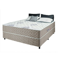 Imagem da oferta Cama Box Casal Conjugada Ortopédico Alpha Espuma 138x188x52cm Bege / Branco Hellen